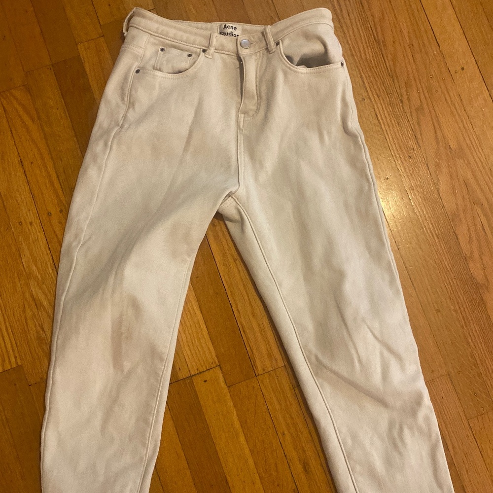 Lined White Jeans
